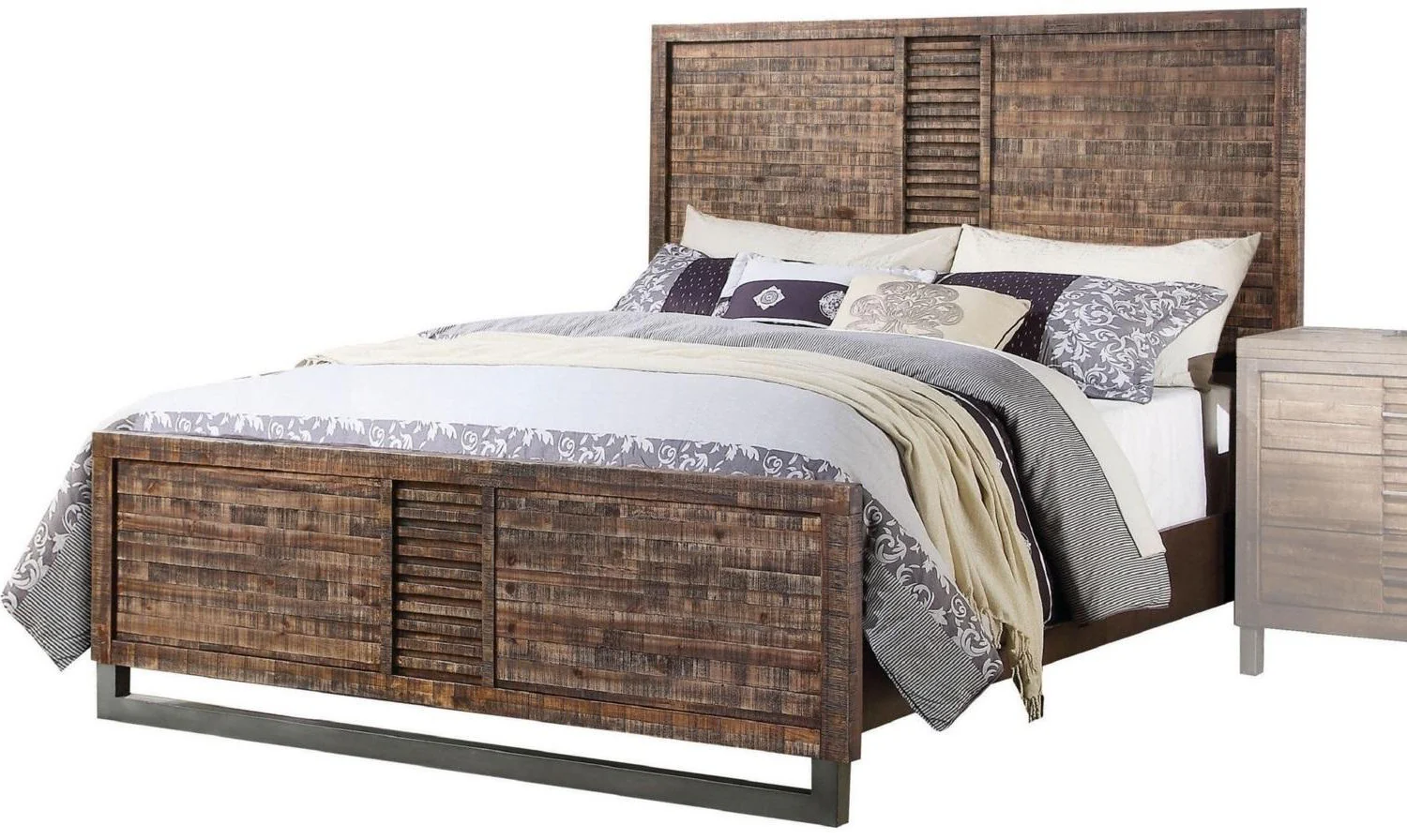 Reclaimed Oak Queen Bed By Homeroots