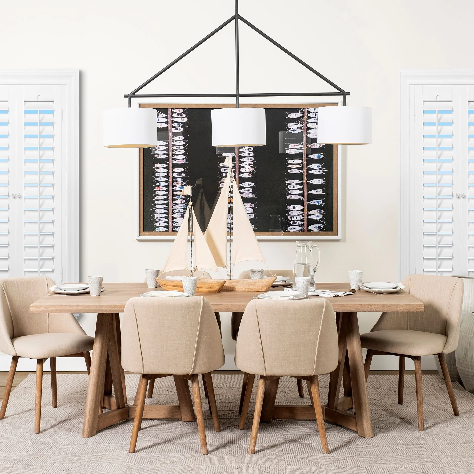 Rectangular Brown Solid Wood Top & Base Dining Table By Homeroots