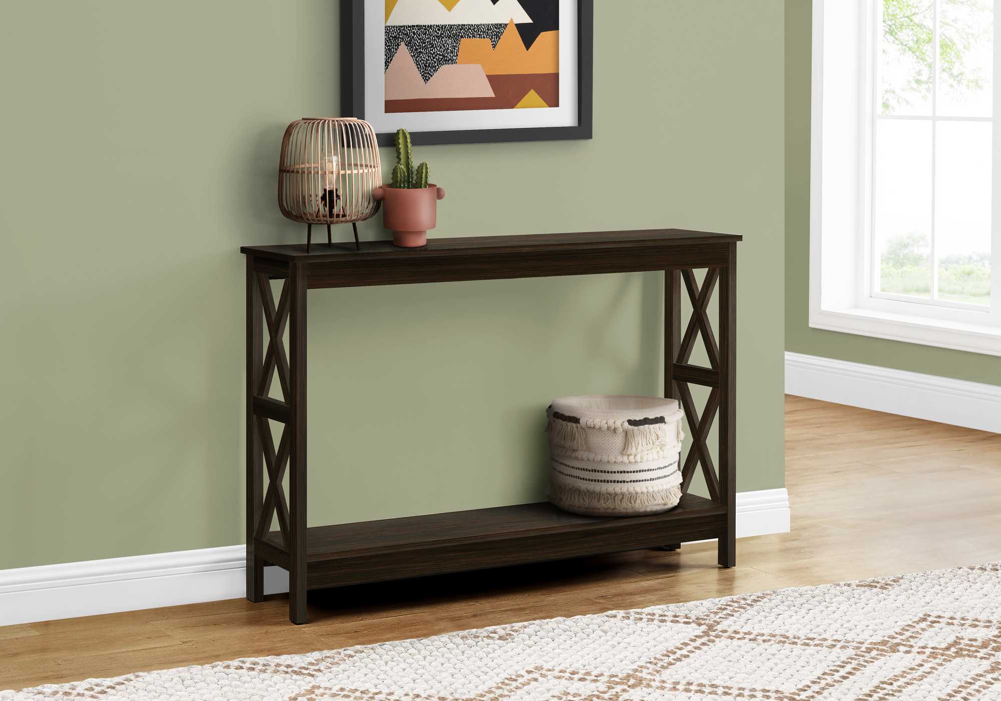 Rectangular Espresso Hall Console Accent Table By Homeroots