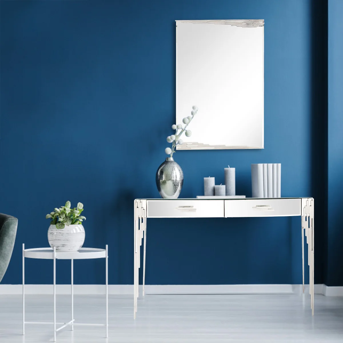 Rectangular Striped Falling Console Table By Homeroots