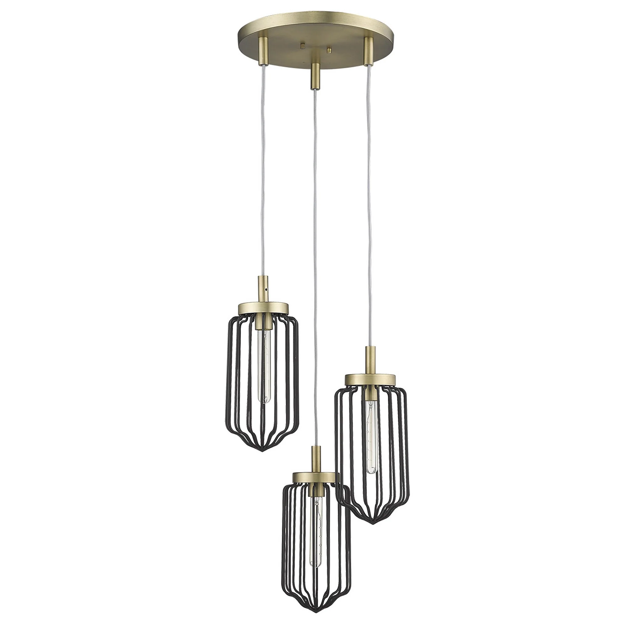 Reece 3-Light Aged Brass Chandelier By Homeroots