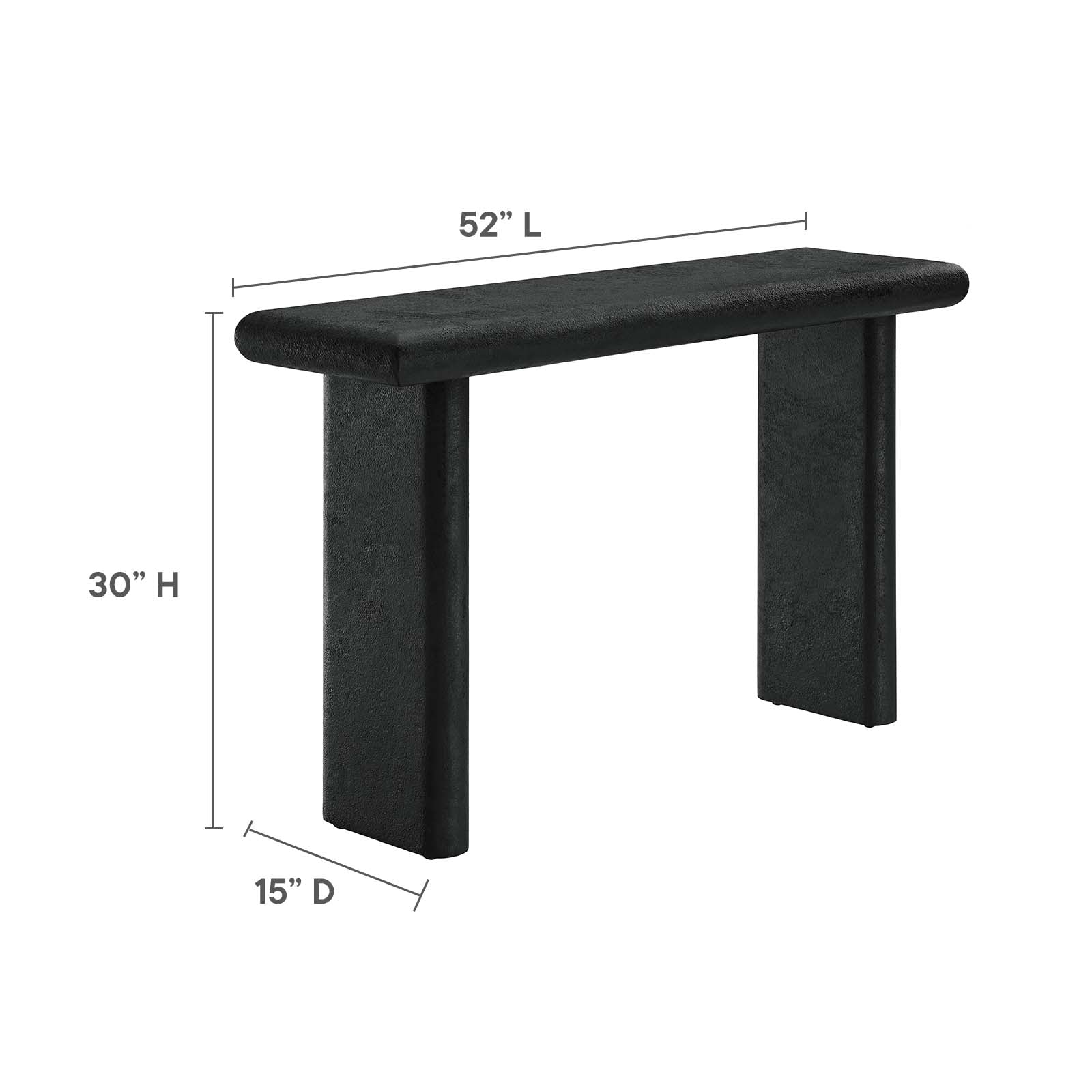 Relic Concrete Textured Console Table By Modway - EEI-6577 - Image 8