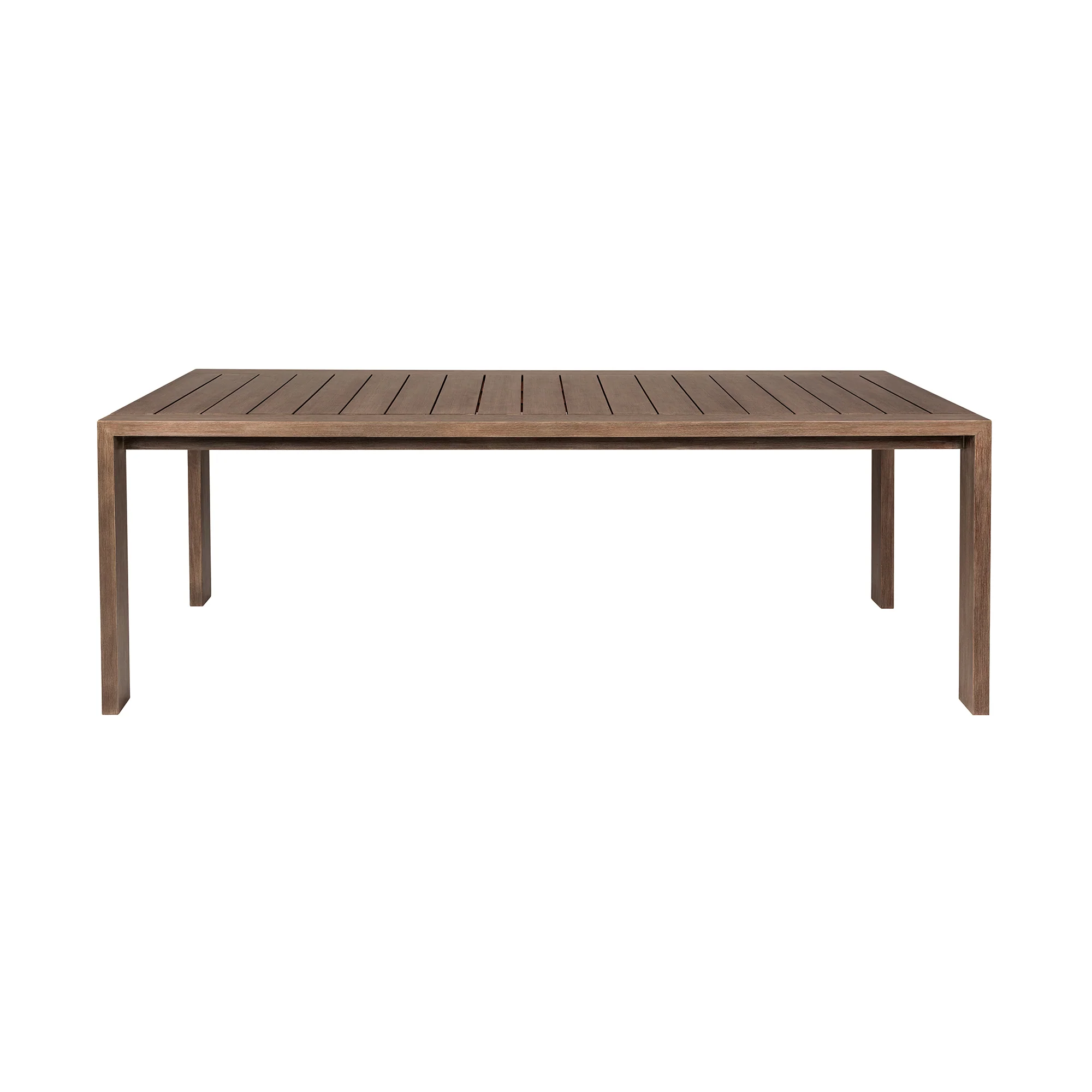 Relic Outdoor Patio 5 Piece Dining Set in Weathered Eucalyptus Wood with Taupe Olefin Cushions By Armen Living - Image 6