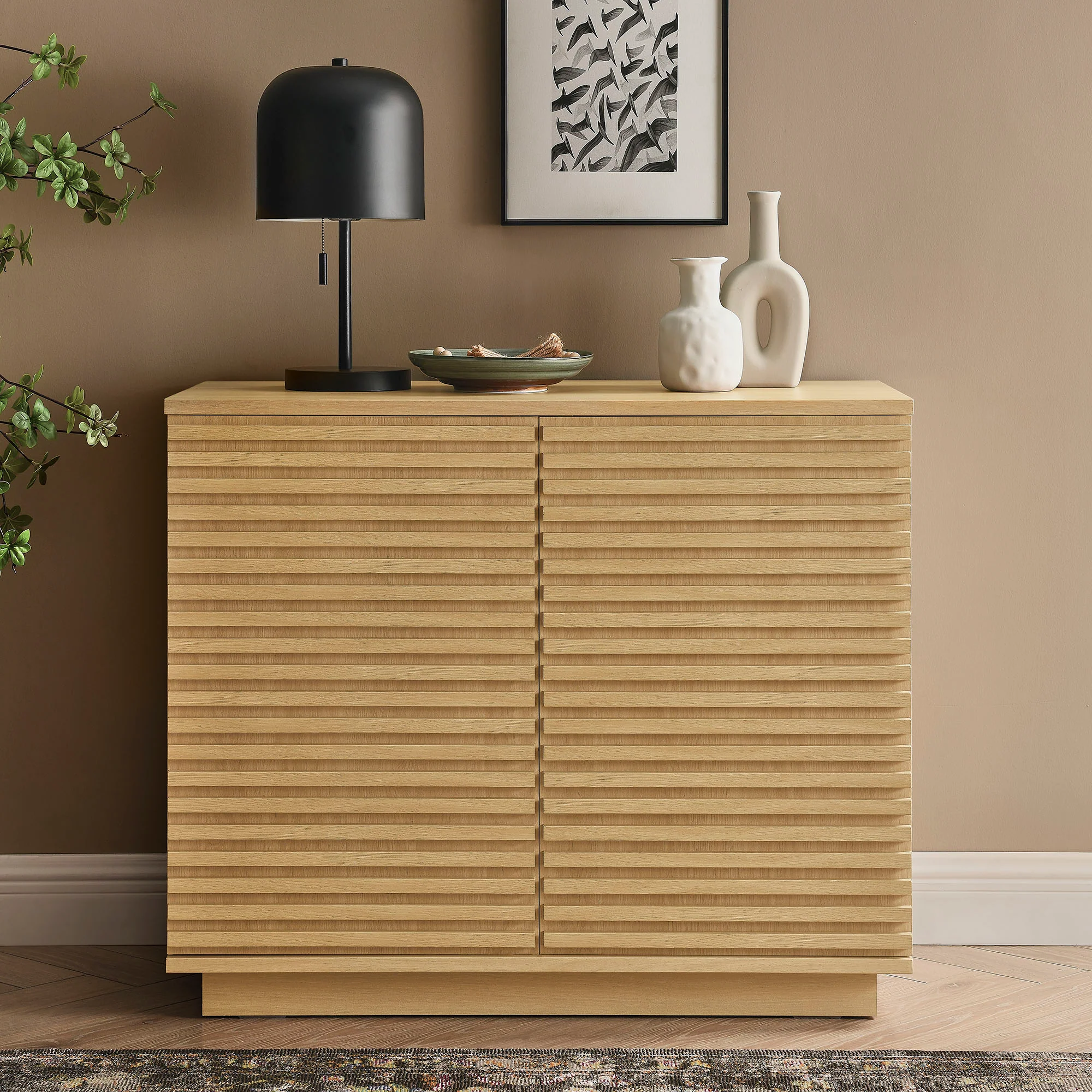 Render 2-Door Fluted Accent Cabinet by Modway