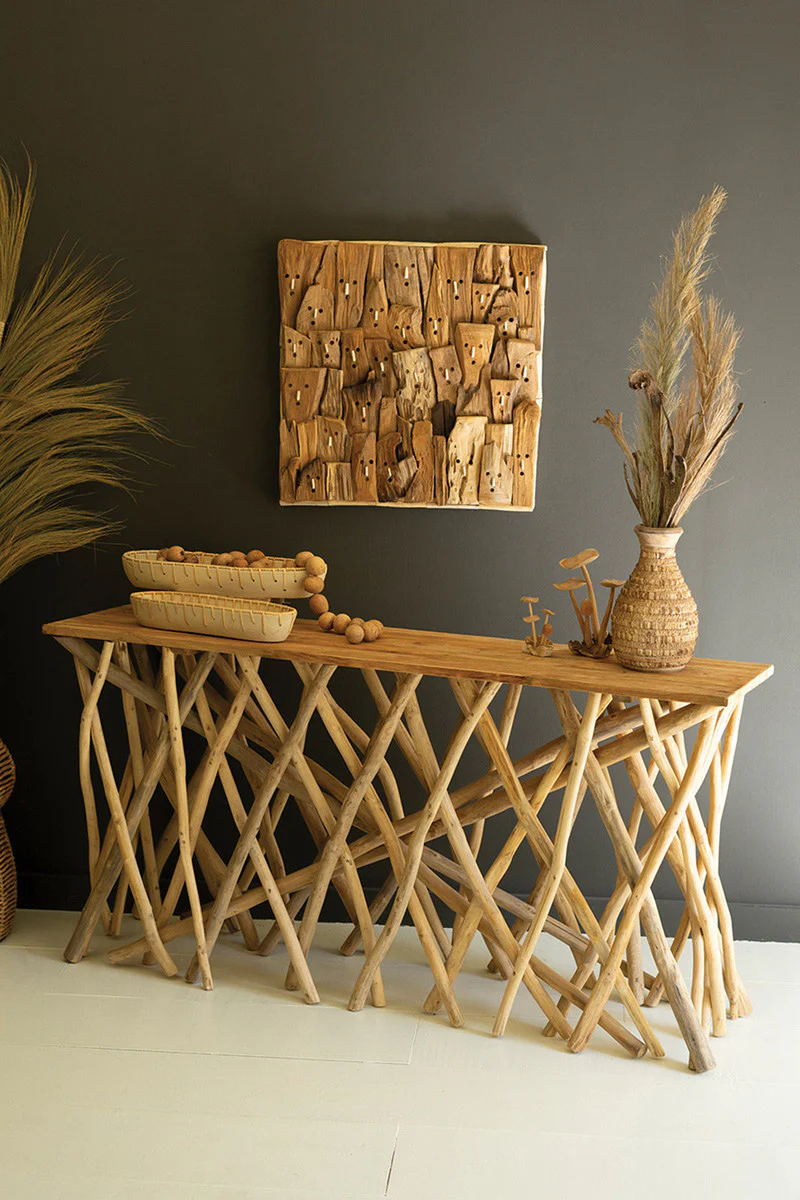 Repurposed Teak Wood Branches Console Table By Kalalou