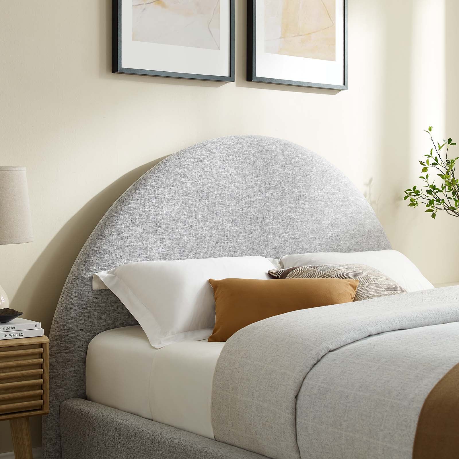 Resort Upholstered Fabric Arched Round King Platform Bed By Modway - MOD-7134 - Image 16