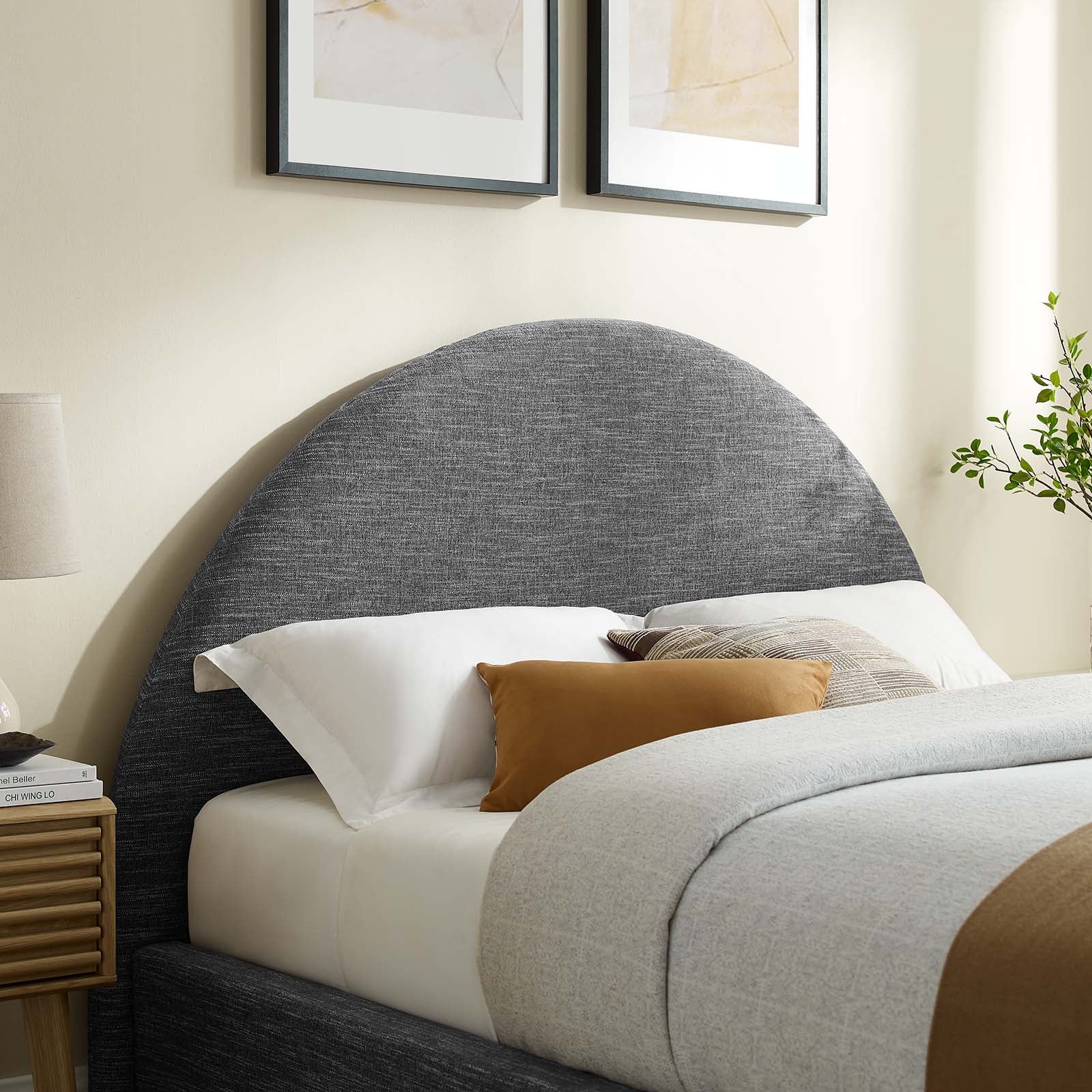 Resort Upholstered Fabric Arched Round King Platform Bed By Modway - MOD-7134 - Image 24