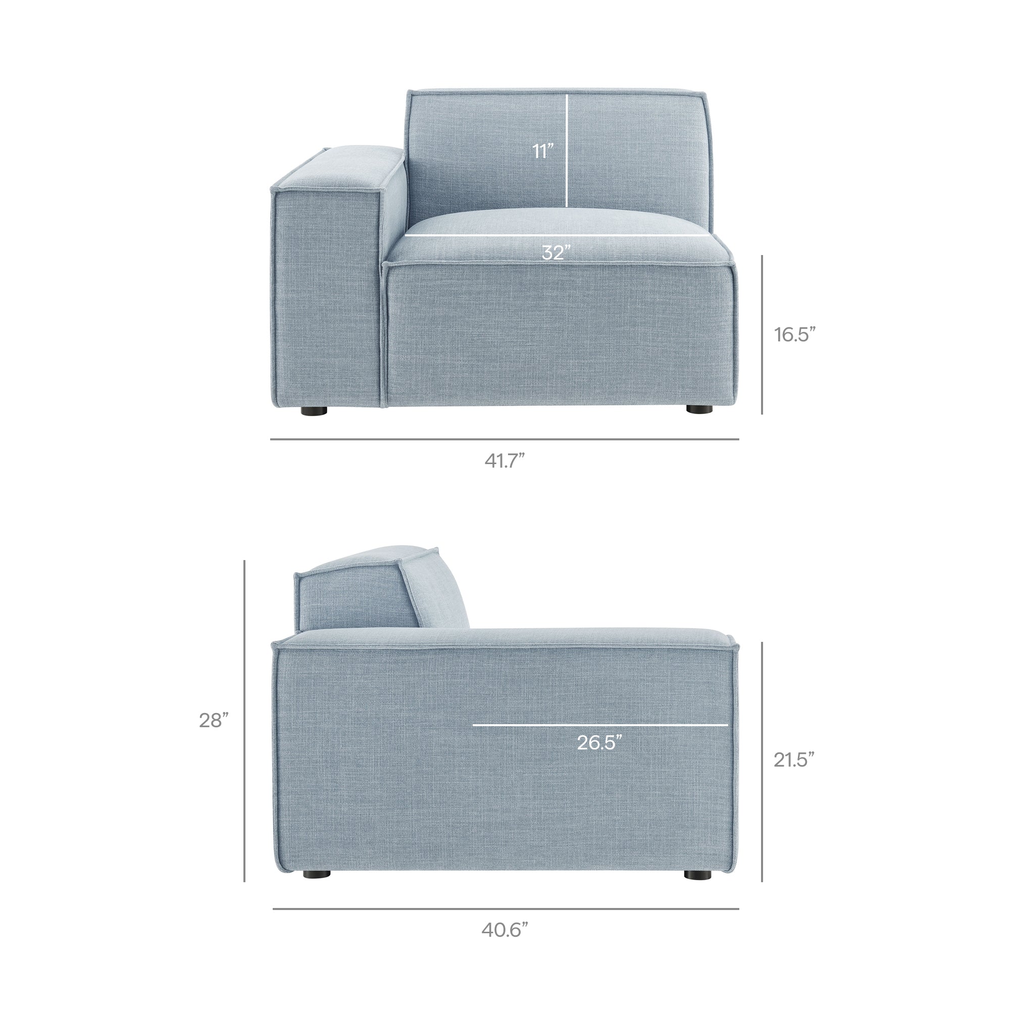 Restore 2-Piece Performance Fabric Upholstered Modular Loveseat by Modway - Image 49