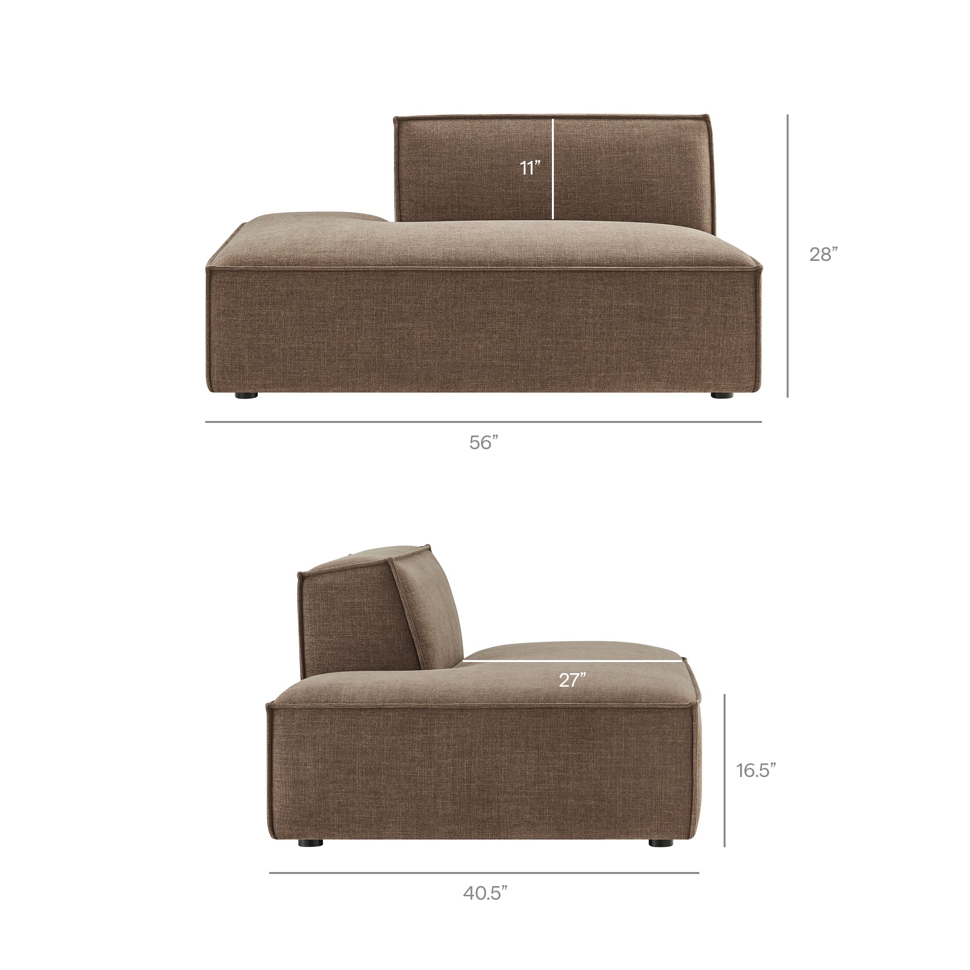 Restore 4-Piece Performance Fabric Upholstered Modular L-Shaped Armless Sectional Sofa by Modway - Image 33