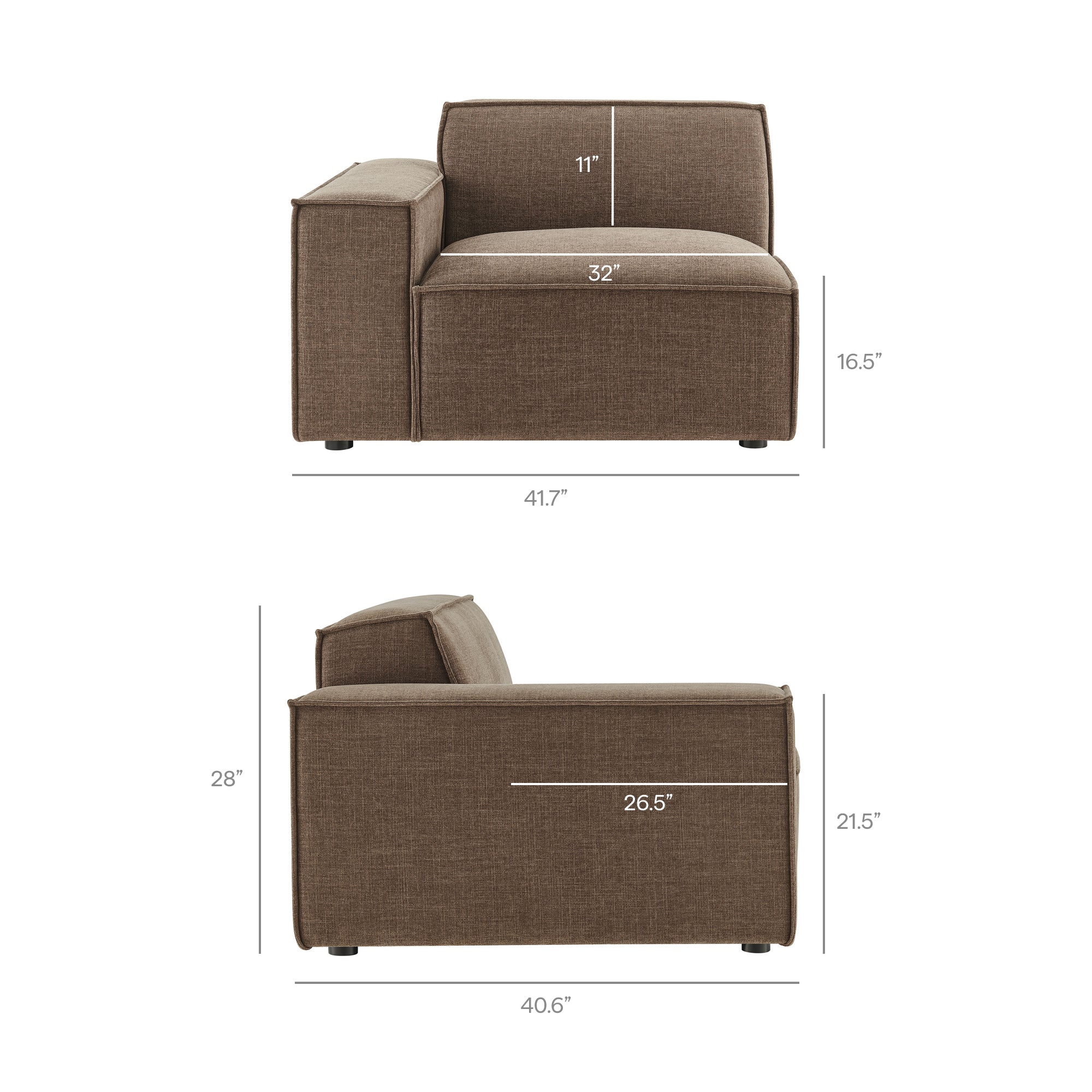 Restore 4-Piece Performance Fabric Upholstered Modular L-Shaped Sofa by Modway - Image 33