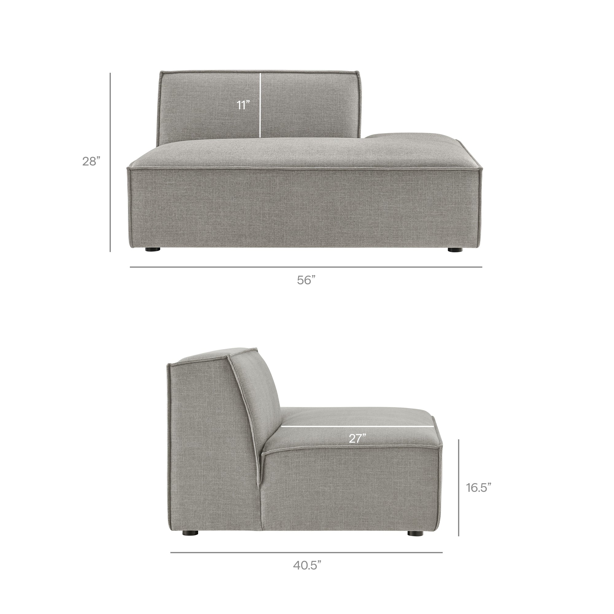 Restore 4-Piece Performance Fabric Upholstered Modular L-Shaped Sofa by Modway - Image 48
