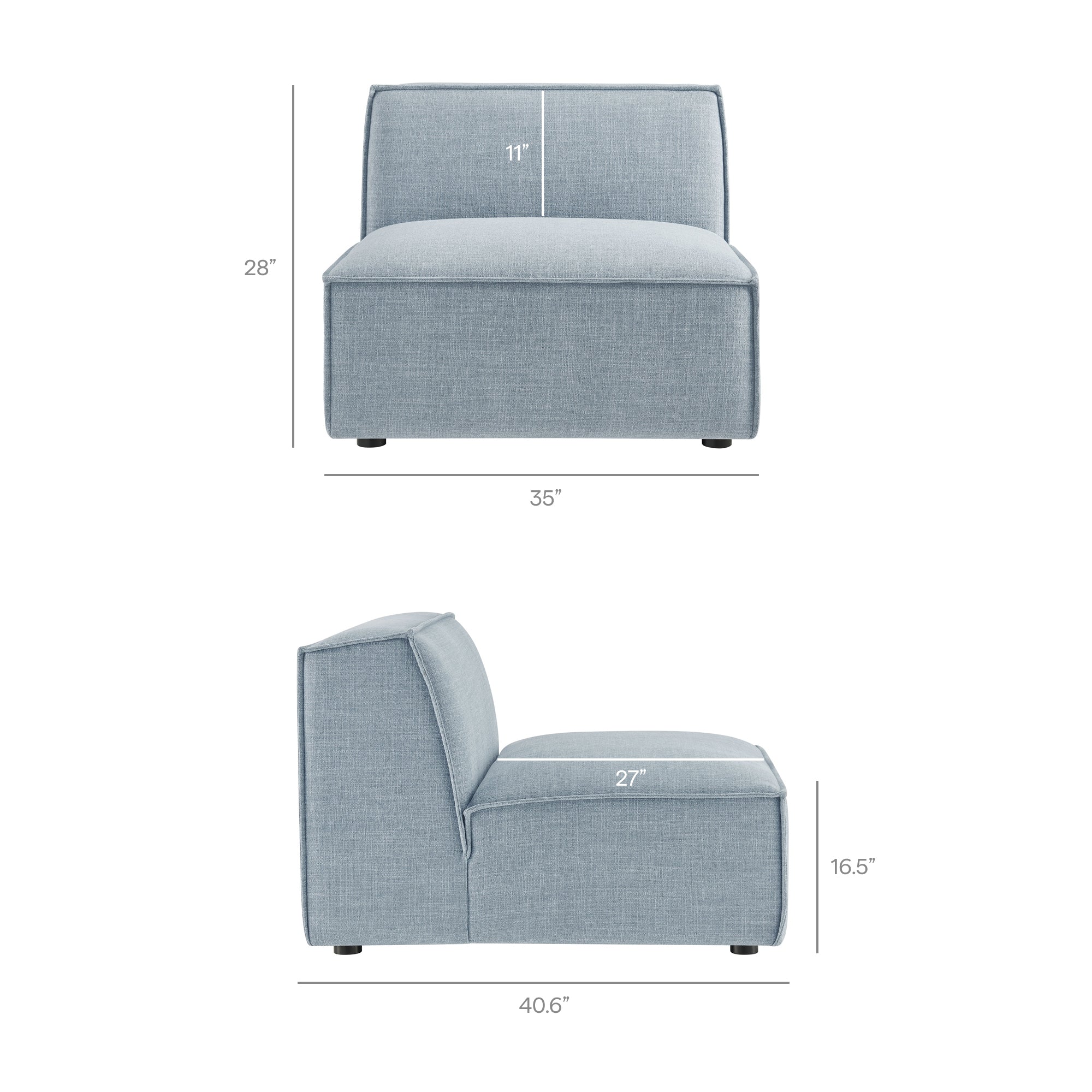 Restore 4-Piece Performance Fabric Upholstered Modular L-Shaped Sofa by Modway - Image 59