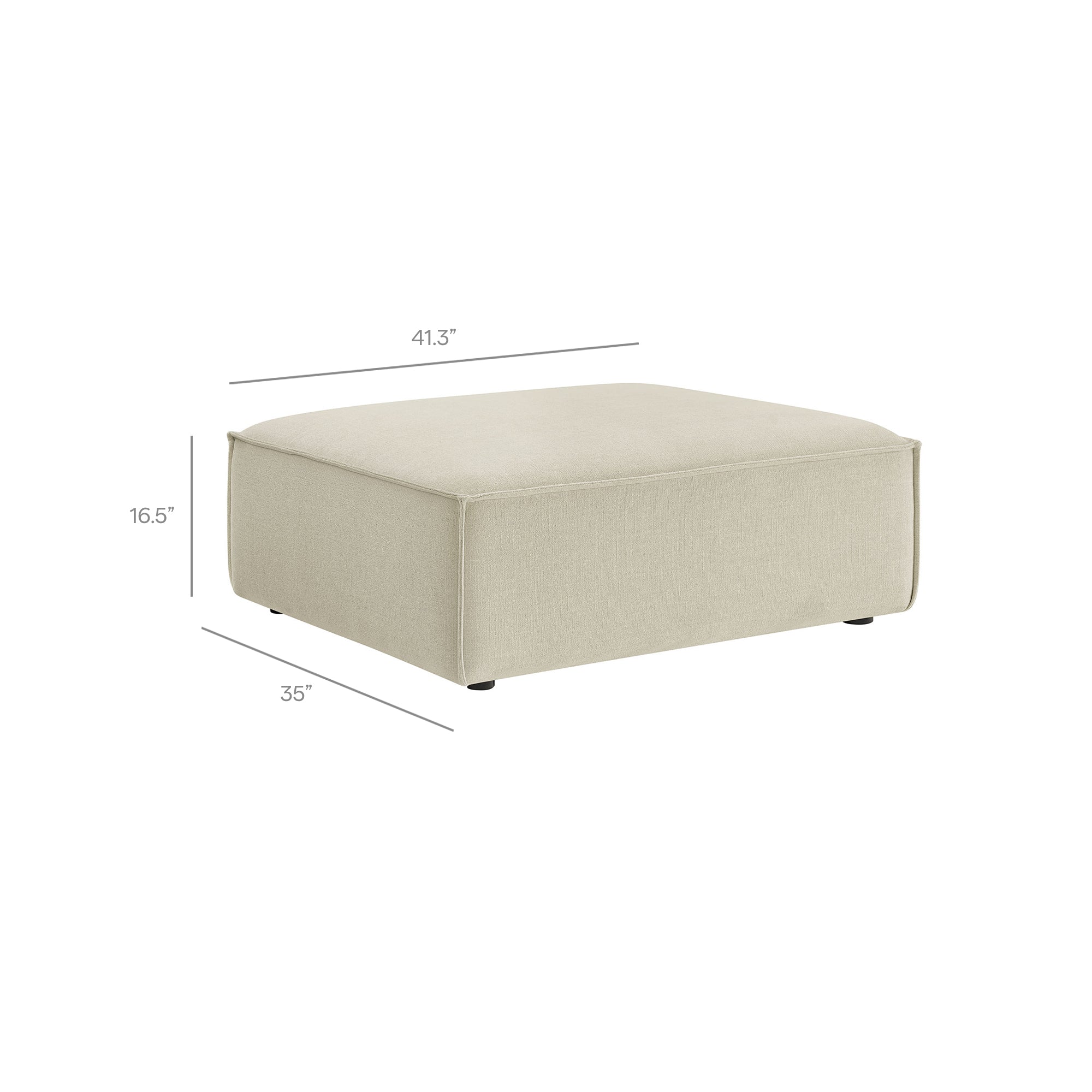 Restore 4-Piece Performance Fabric Upholstered Modular Sofa Set with Ottoman by Modway - Image 13