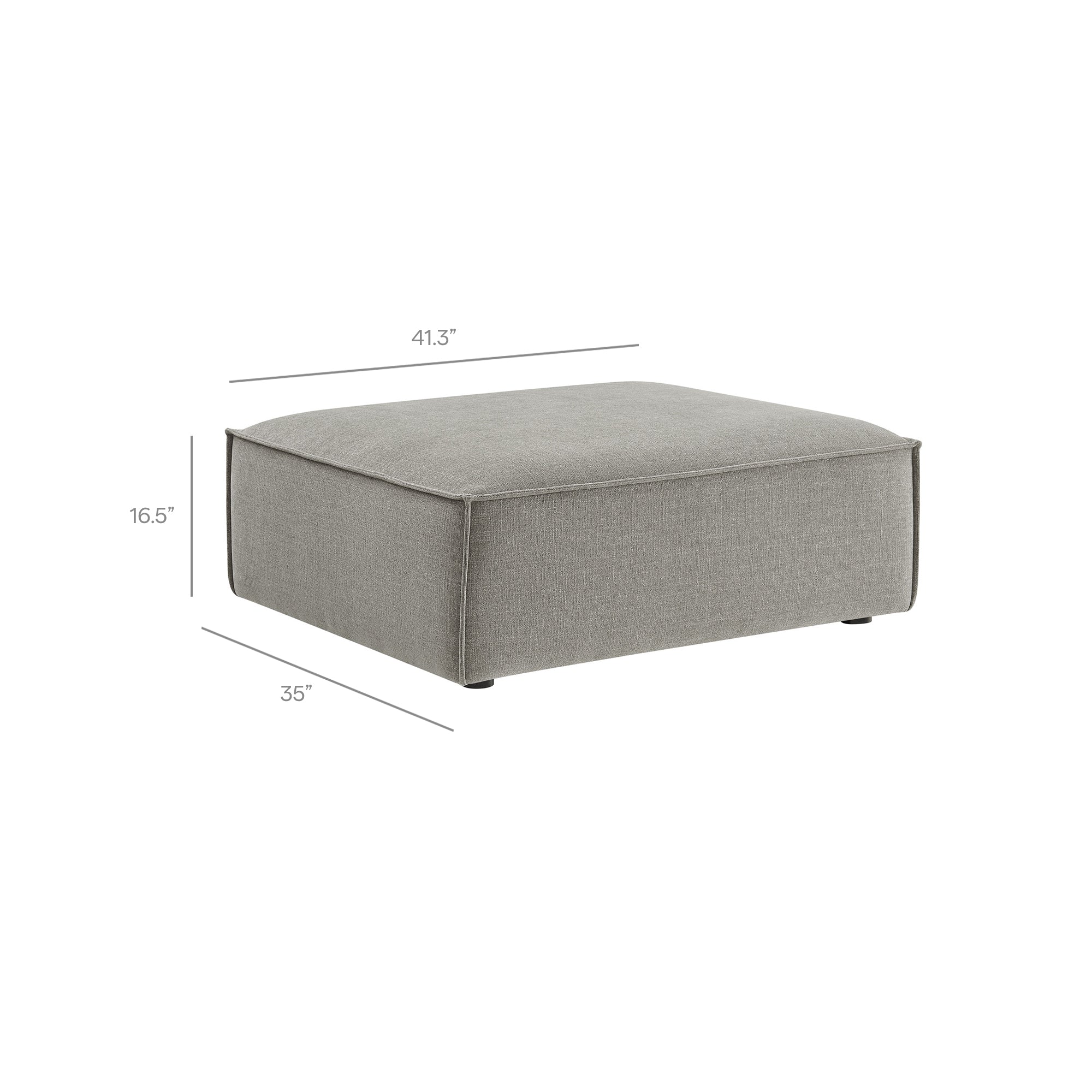 Restore 4-Piece Performance Fabric Upholstered Modular Sofa Set with Ottoman by Modway - Image 52