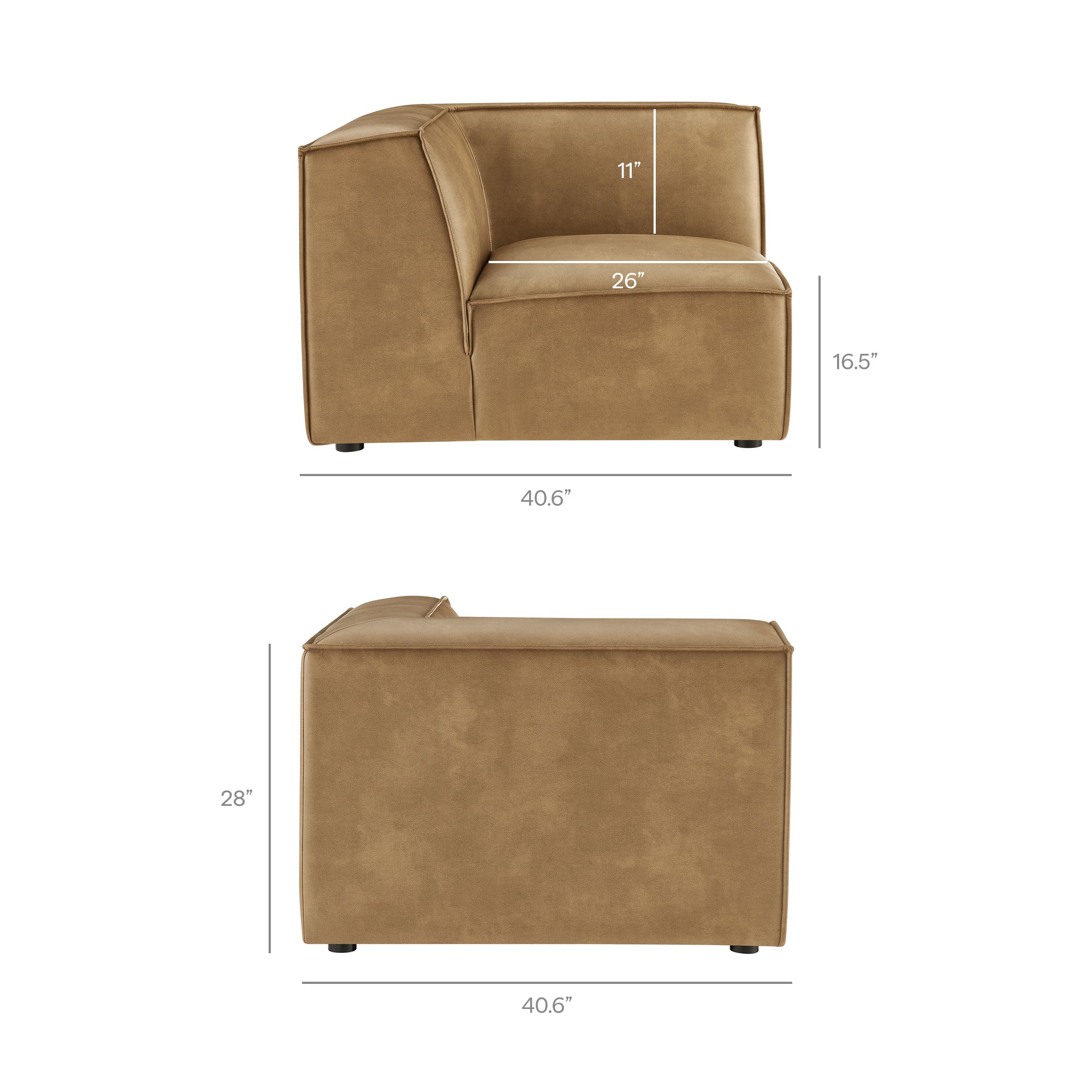 Restore 4-Piece Vegan Leather Modular L-Shaped Sofa by Modway - Image 20