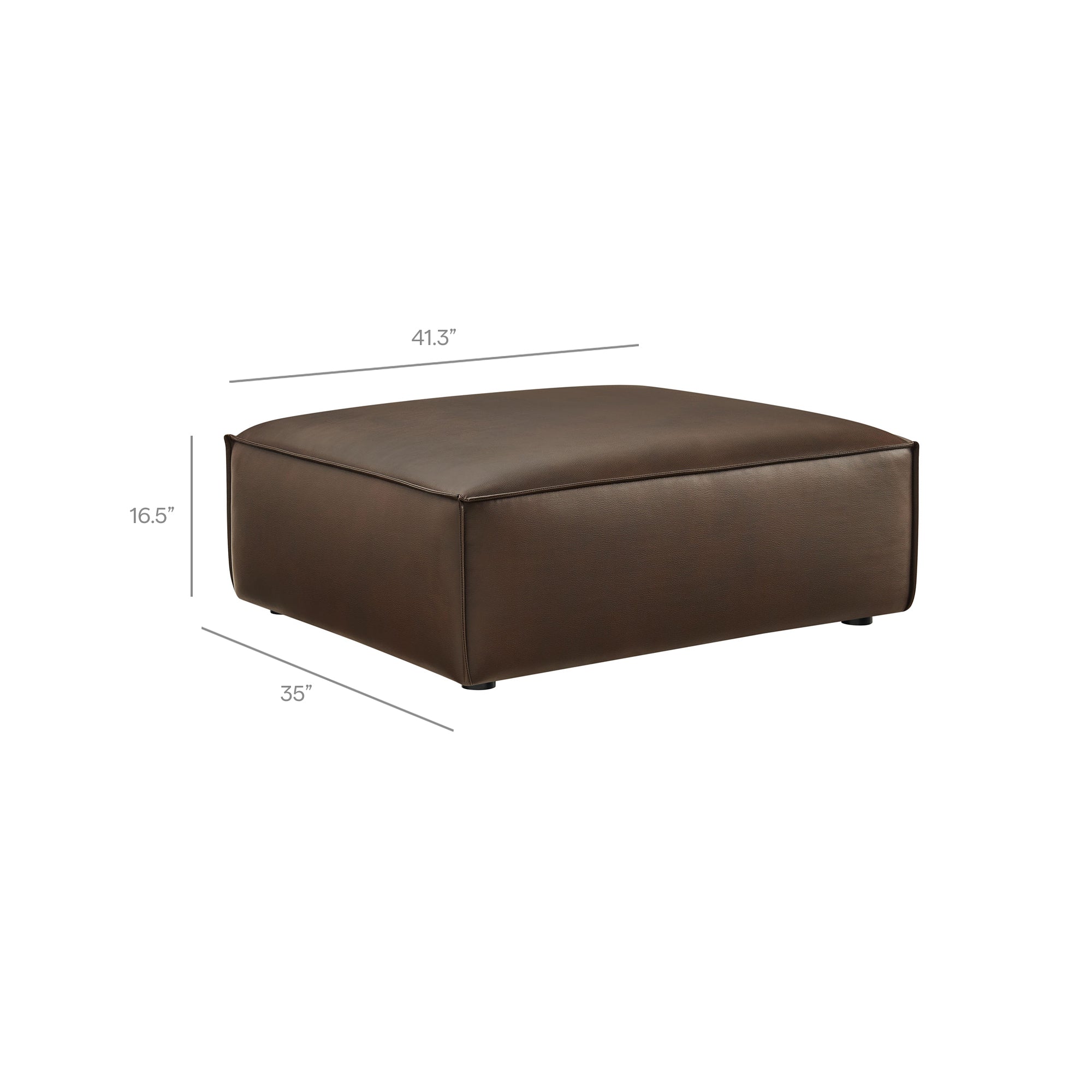 Restore 4-Piece Vegan Leather Modular Sofa Set with Ottoman by Modway - Image 12