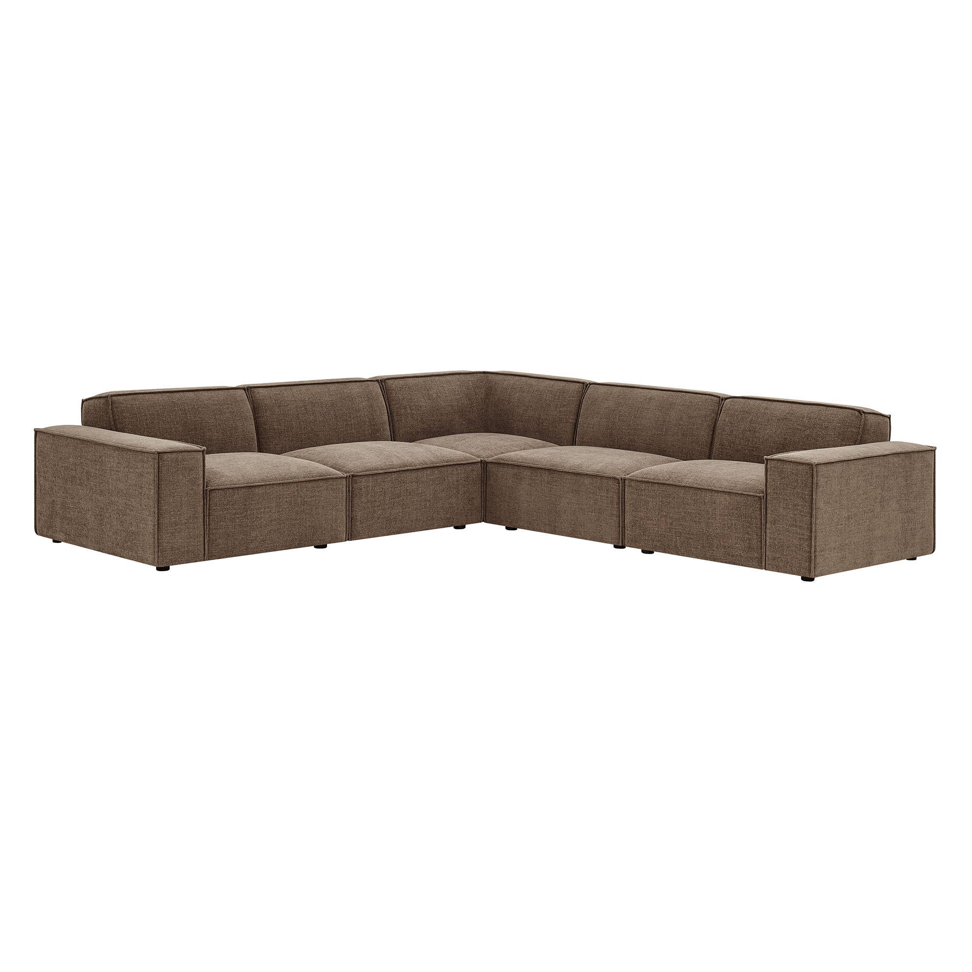 Restore 5-Piece Performance Fabric Upholstered Modular L-Shaped Sofa by Modway - Image 25