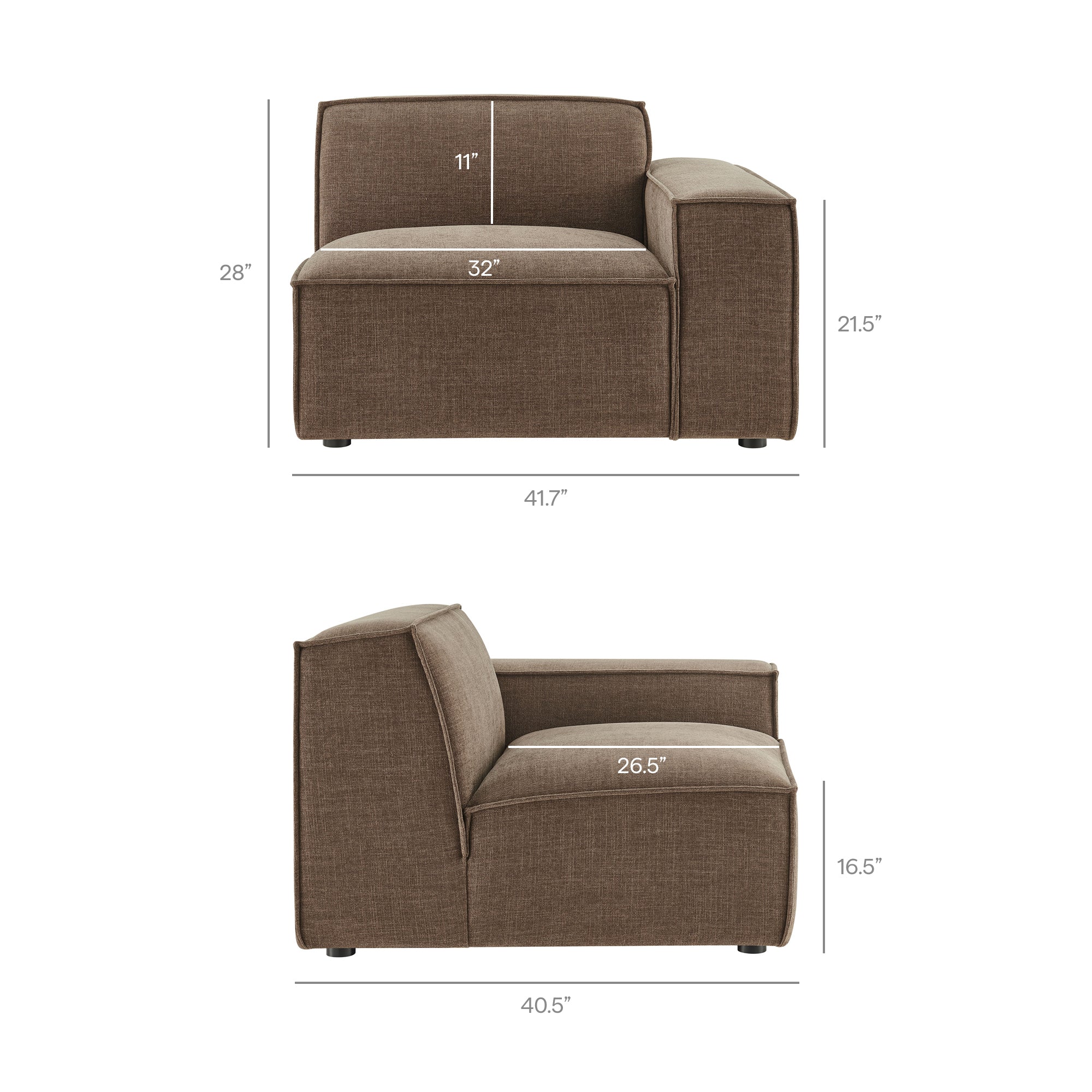 Restore 5-Piece Performance Fabric Upholstered Modular L-Shaped Sofa by Modway - Image 36