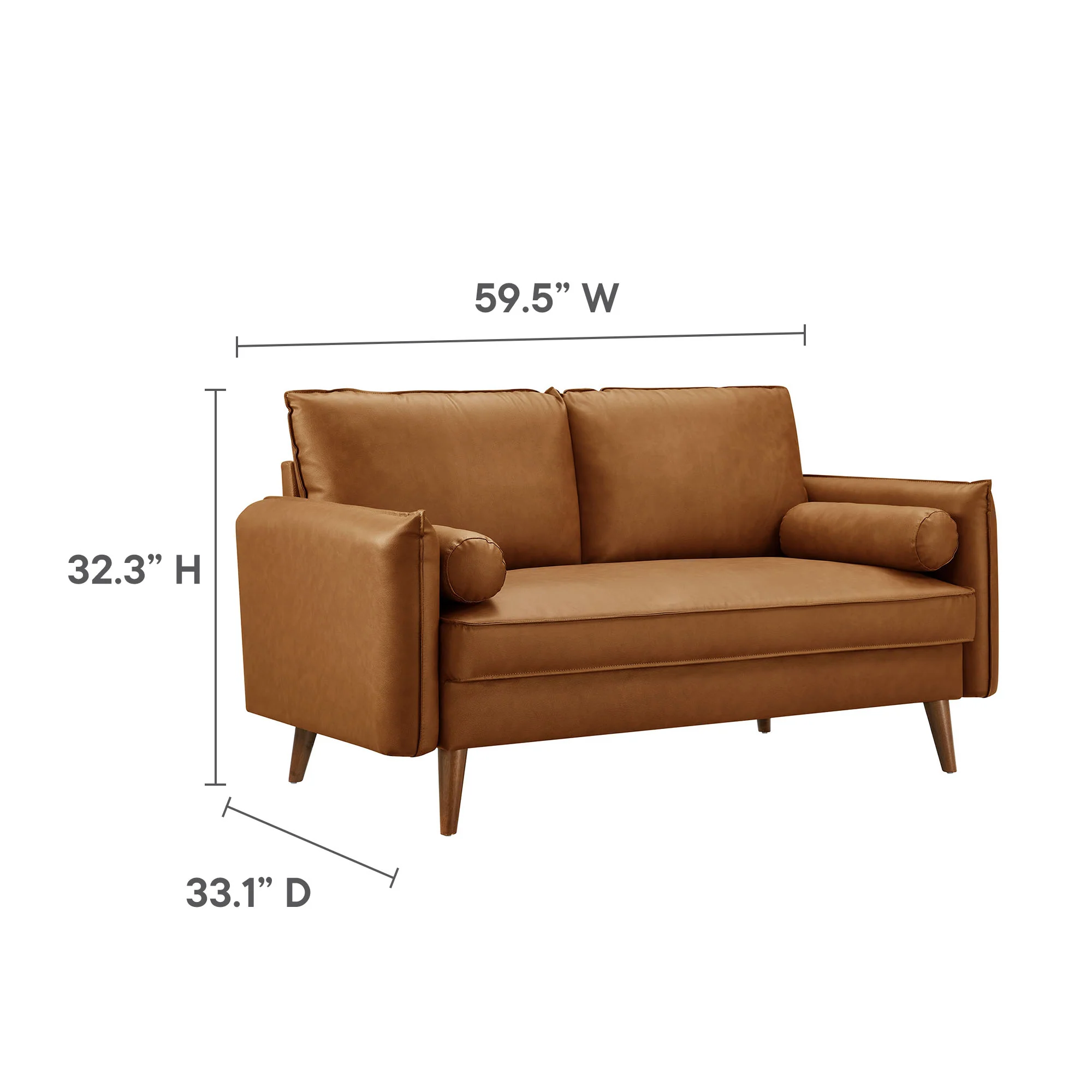Revive Upholstered Vegan Leather Loveseat by Modway - Image 18