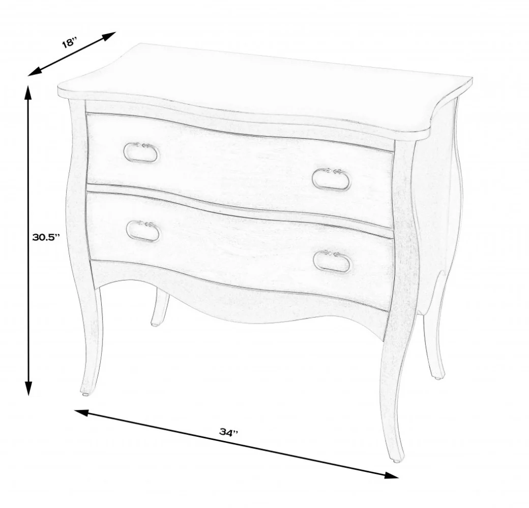 Rochelle Brown 2 Drawer Chest By Homeroots - Image 20