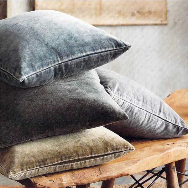 Roost Washed Velvet Pillows - Cool Tone - Set/5