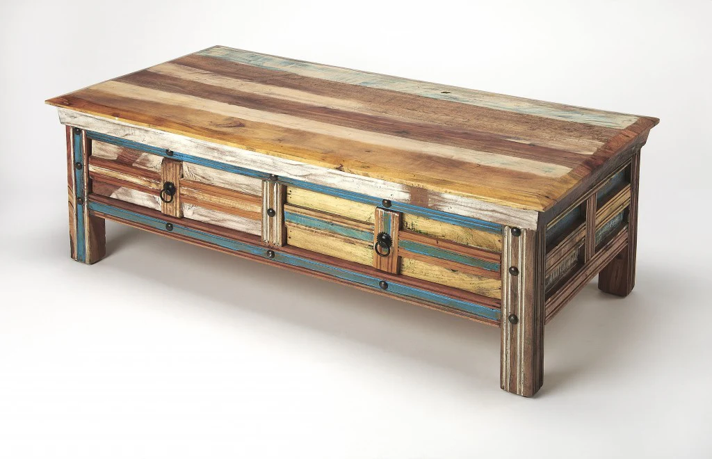 Rustic Painted Coffee Table By Homeroots