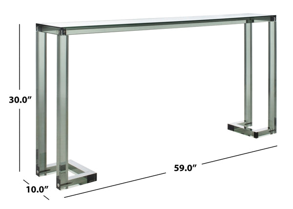 Safavieh Benji Acrylic Console Table - Black - Image 3