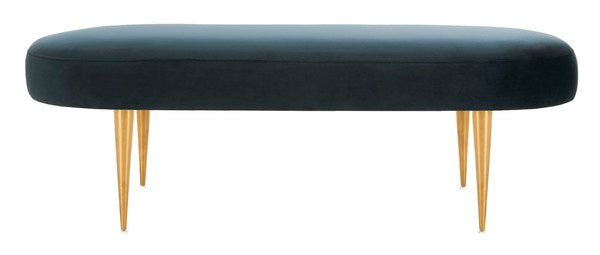 Safavieh Corinne Oval Bench - Navy - Image 2
