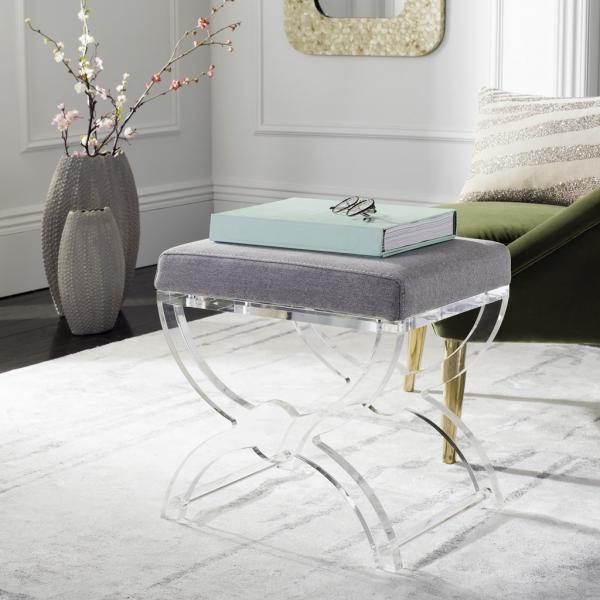 Safavieh Delfina Vanity Stool - Clear