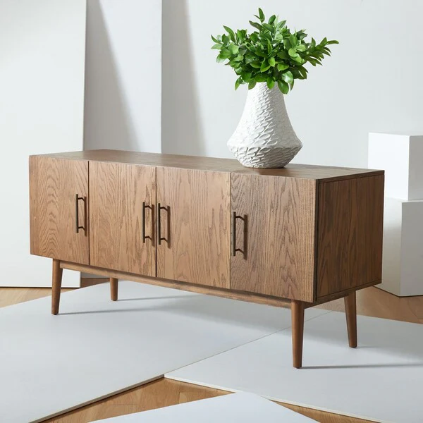Safavieh Doderick Mid-Century Media Sta - Medium Oak