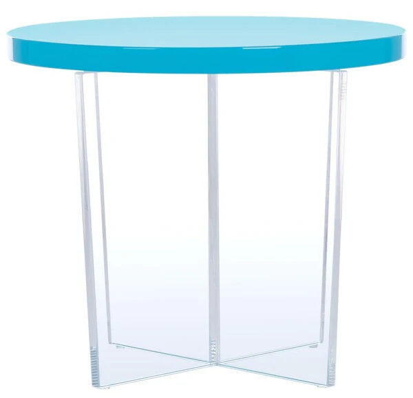Safavieh Edwards Acryllic Accent Table - Turquoise