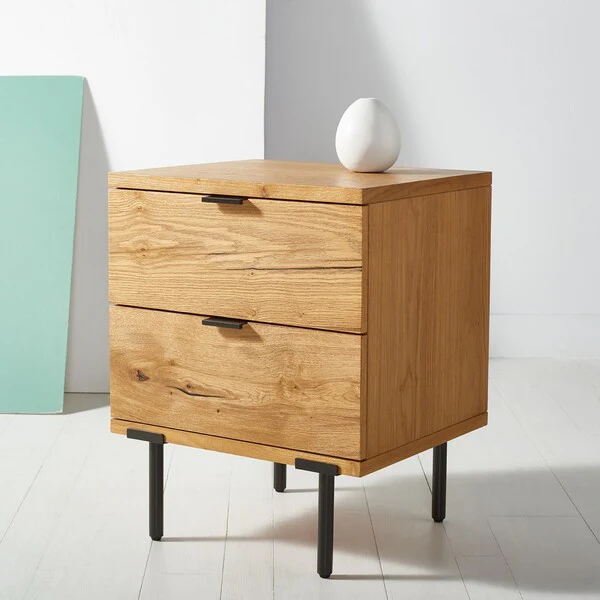 Safavieh Elizabella 2 Drawer Wood Night - Oak