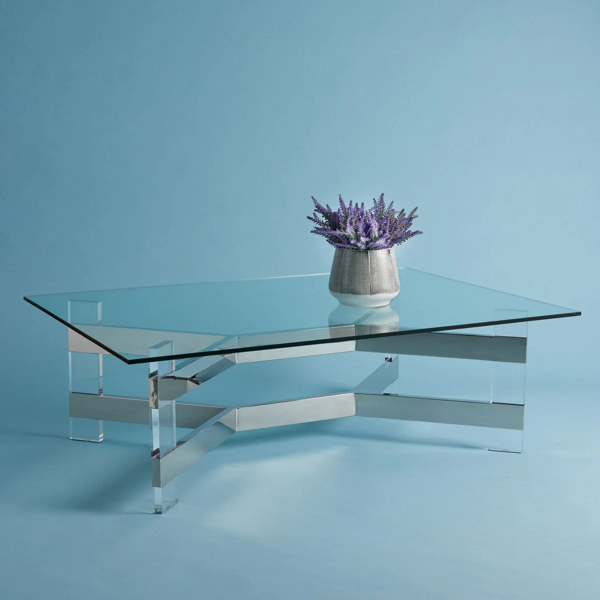 Safavieh Eugene Acrylic Coffee Table - Silver