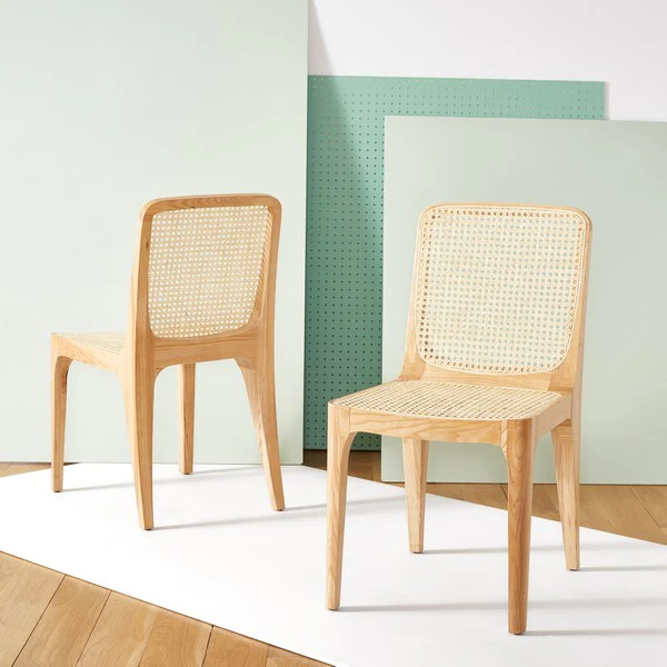 Safavieh Frank Rattan Dining Chair Set Of 2 - Natural