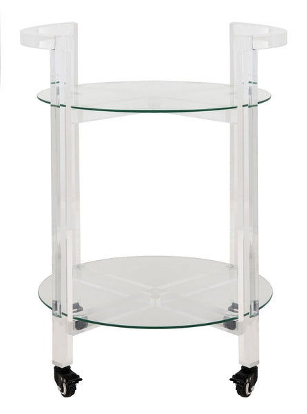 Safavieh Jules 2 Tier Acrylic Bar Cart - Clear - Image 4