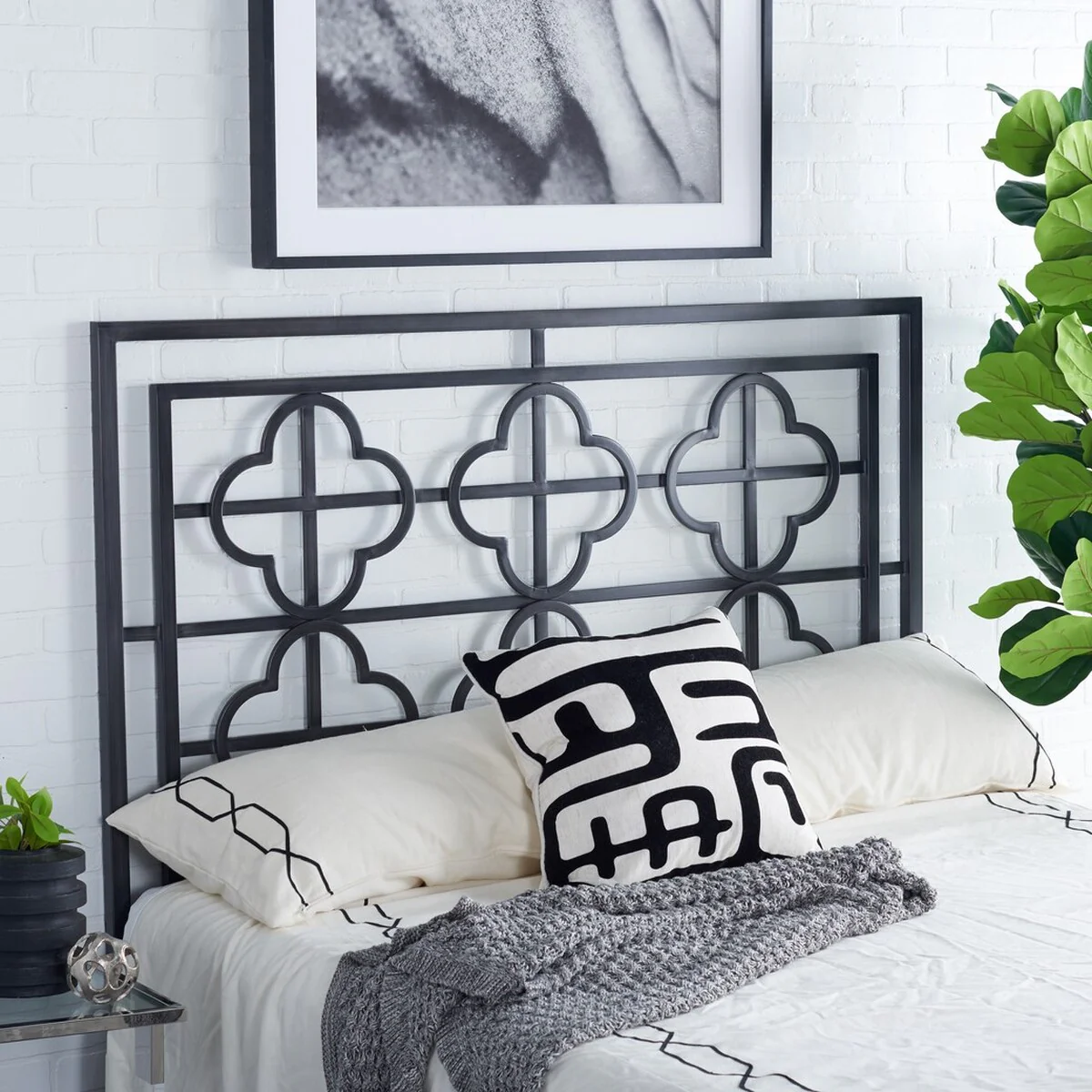 Safavieh Lucinda Headboard King Size - Antique Iron
