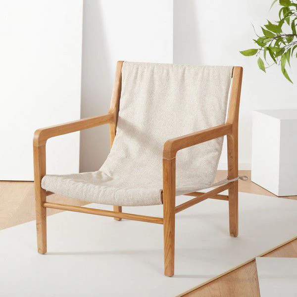 Safavieh Osmond Linen Sling Chair - Sand