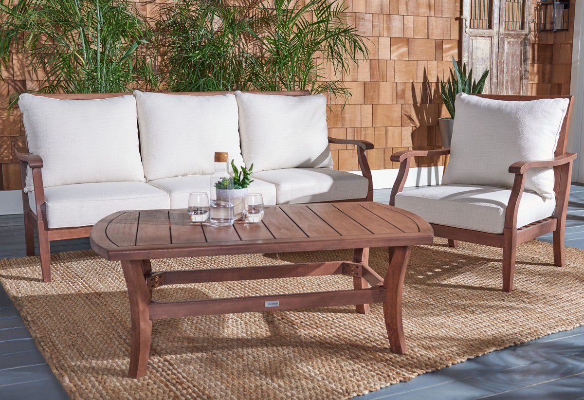 Safavieh Payden Outdoor 3 Seat Sofa - Natural