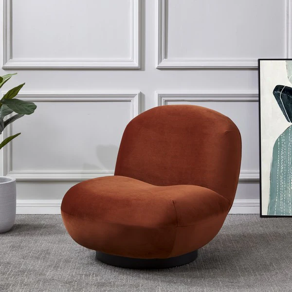 Safavieh Stevie Boucle Accent Chair - Rust