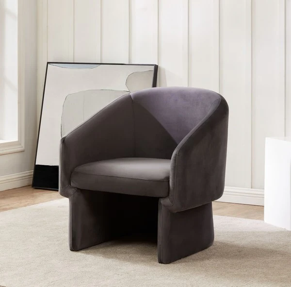 Safavieh Susie Barrel Back Accent Chair - Dark Gray