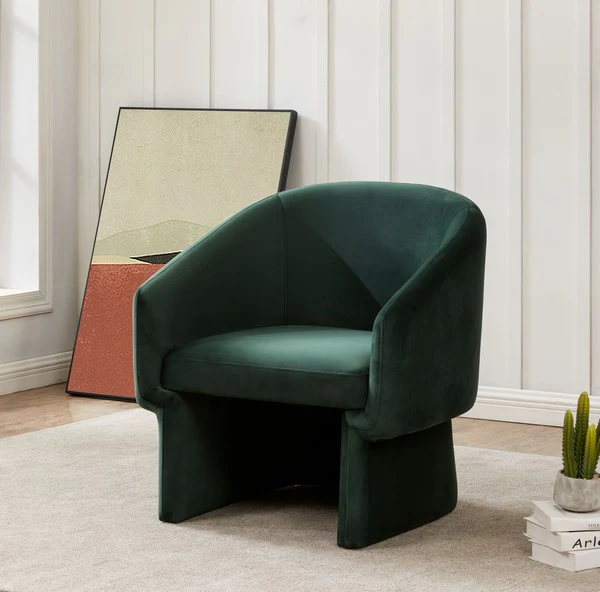 Safavieh Susie Barrel Back Accent Chair - Forest Green