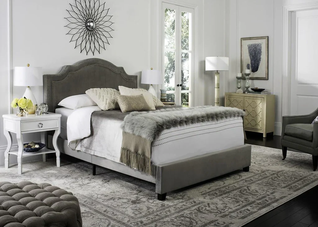 Safavieh Theron Bed Full Size - Grey