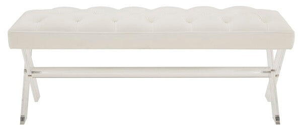 Safavieh Tourmaline Acrylic Bench - White - Image 2