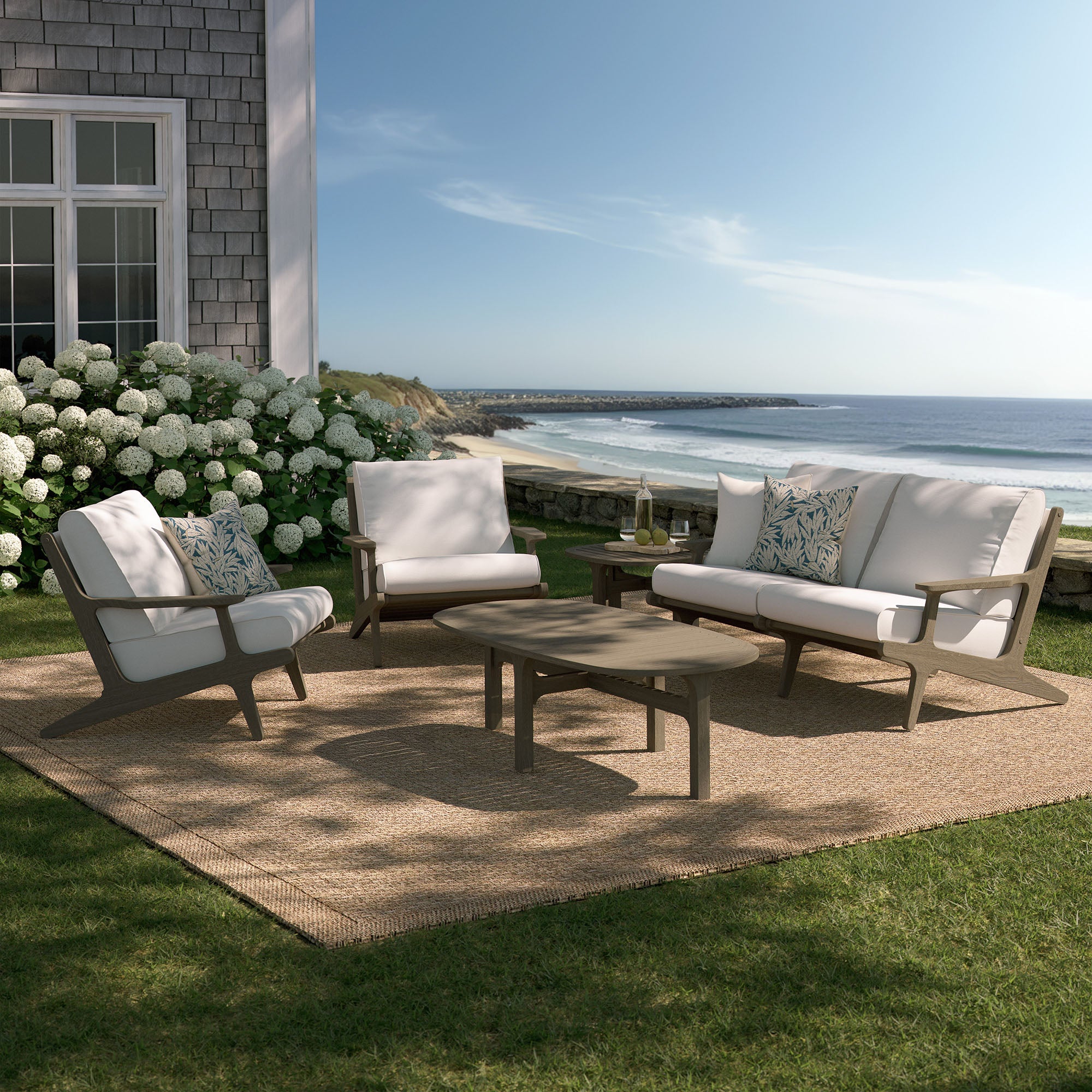 Saratoga 5-Piece Outdoor Patio Teak Wood Furniture Set by Modway