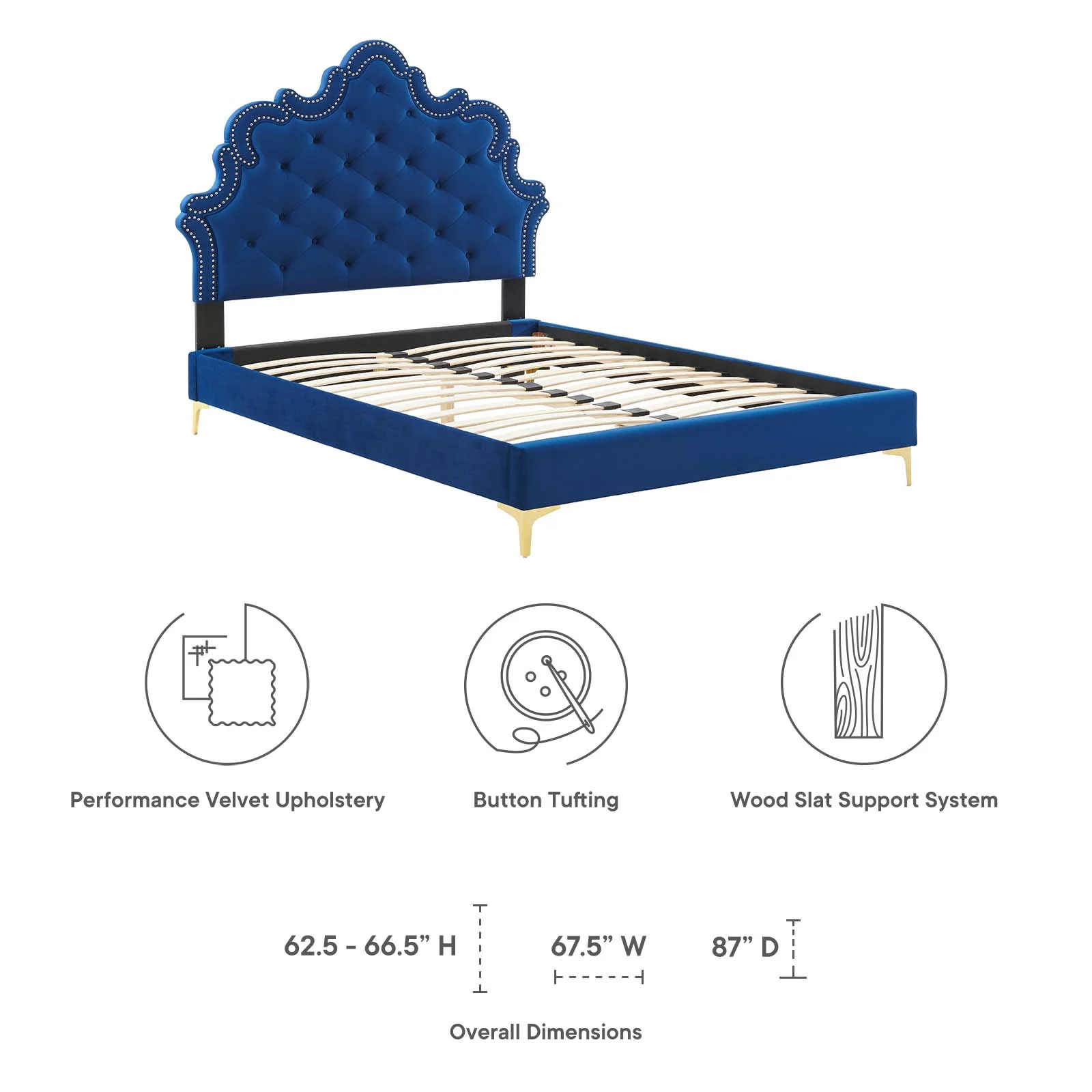 Sasha Button-Tufted Performance Velvet Full Bed By Modway - MOD-6802 - Image 21