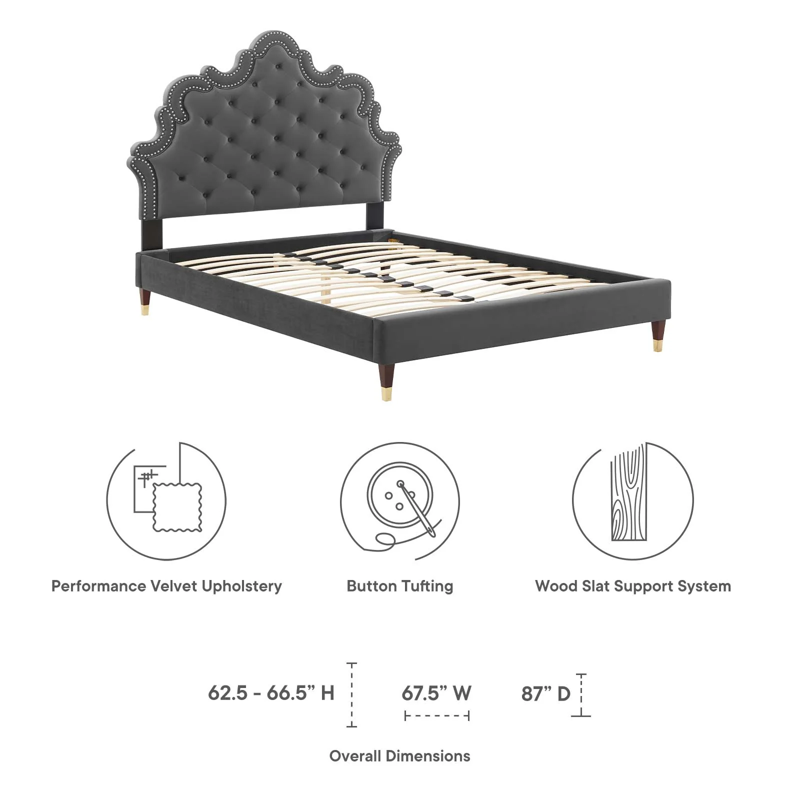 Sasha Button-Tufted Performance Velvet Full Bed By Modway - MOD-6807 - Image 10