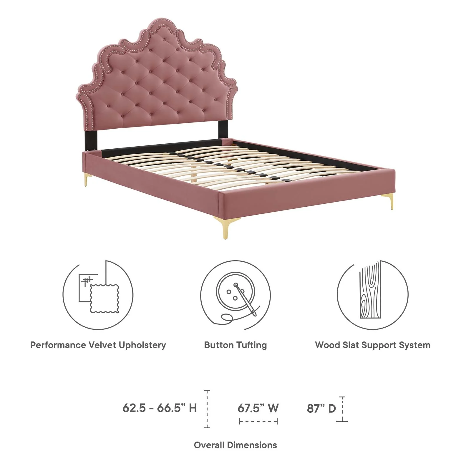 Sasha Button-Tufted Performance Velvet King Bed By Modway - MOD-6832 - Image 21