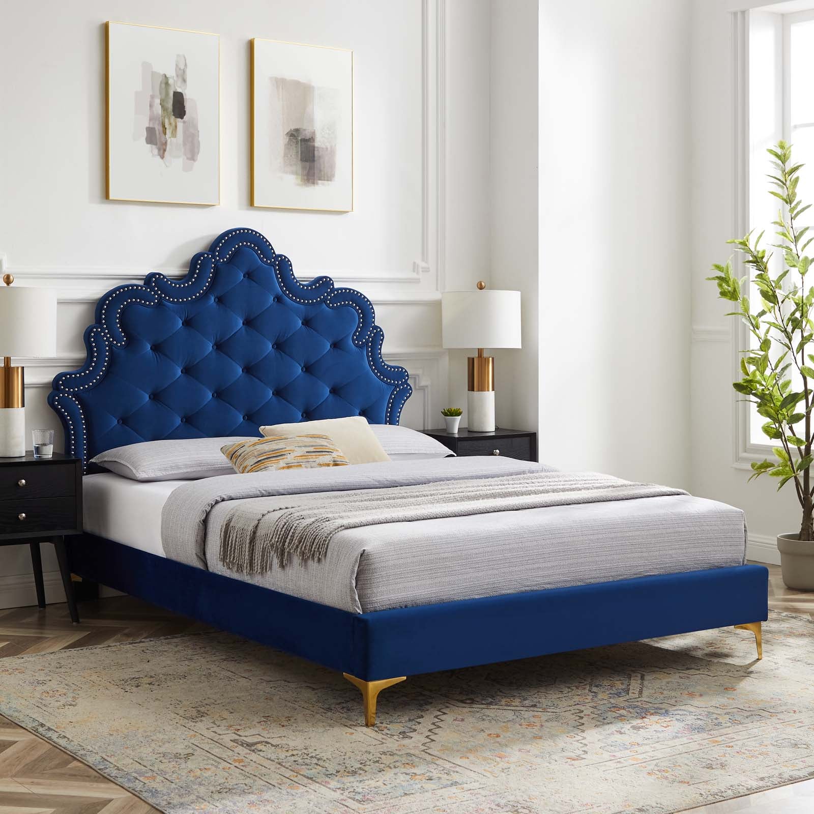 Sasha Button-Tufted Performance Velvet King Bed By Modway - MOD-6832 - Image 23