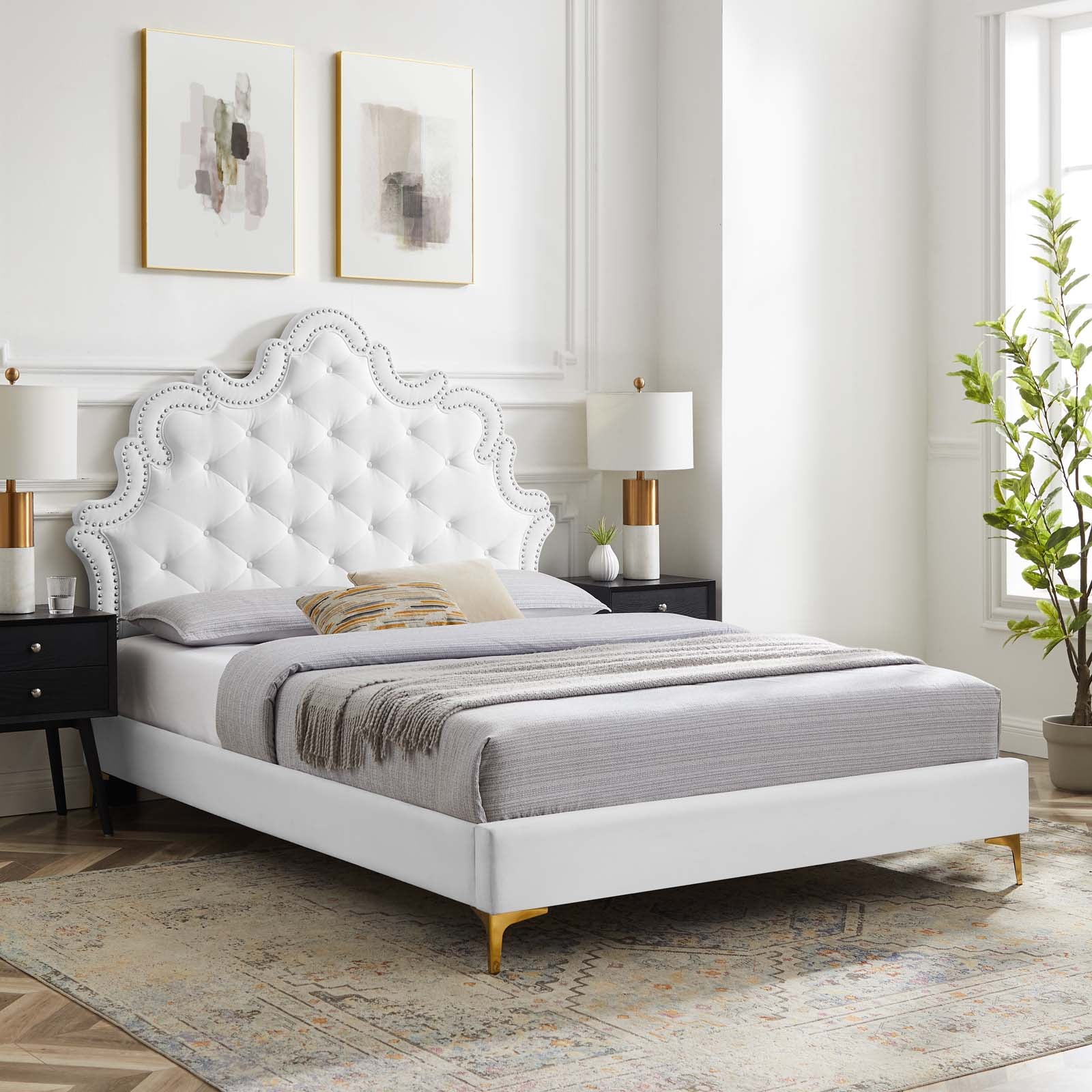 Sasha Button-Tufted Performance Velvet King Bed By Modway - MOD-6832 - Image 34