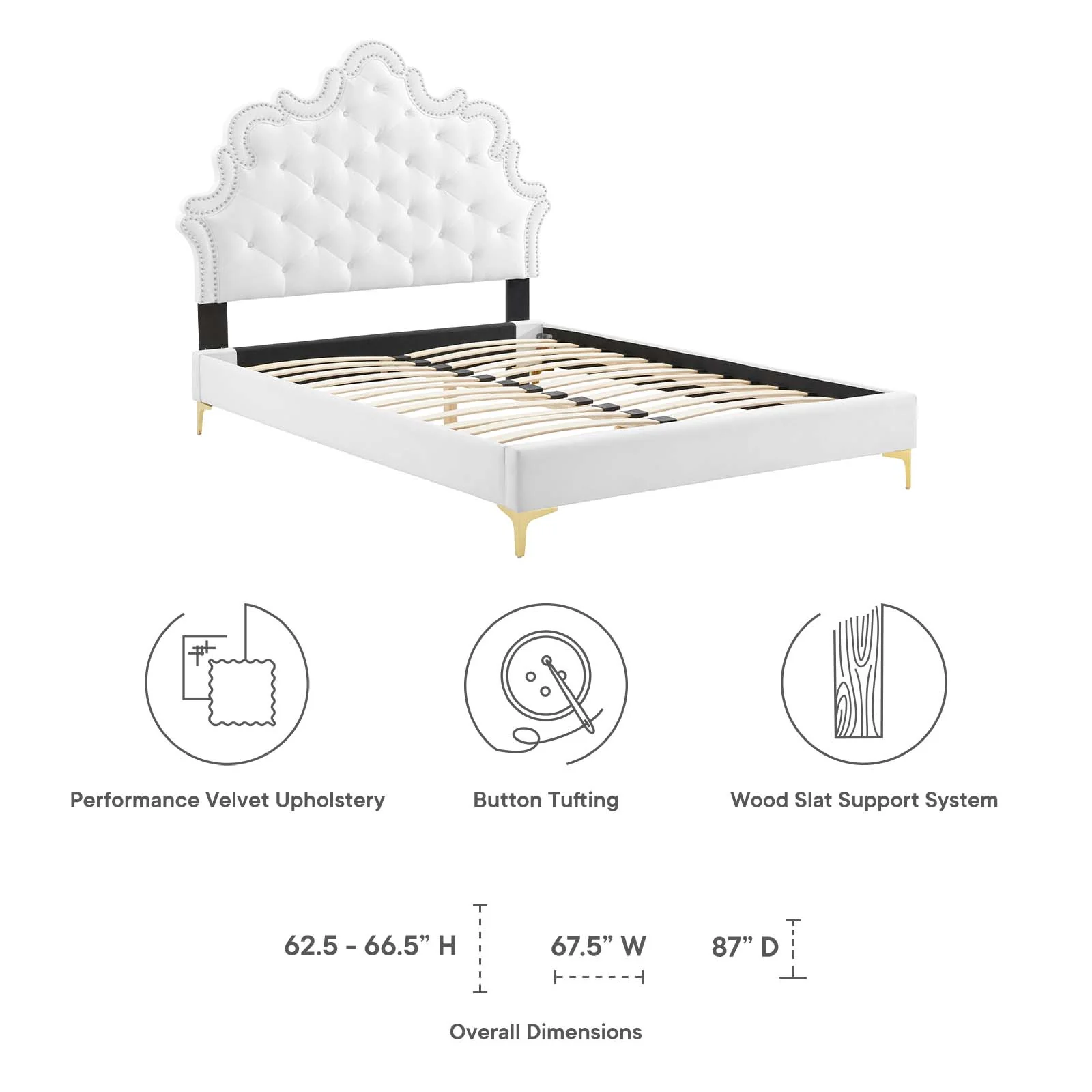 Sasha Button-Tufted Performance Velvet King Bed By Modway - MOD-6832 - Image 43